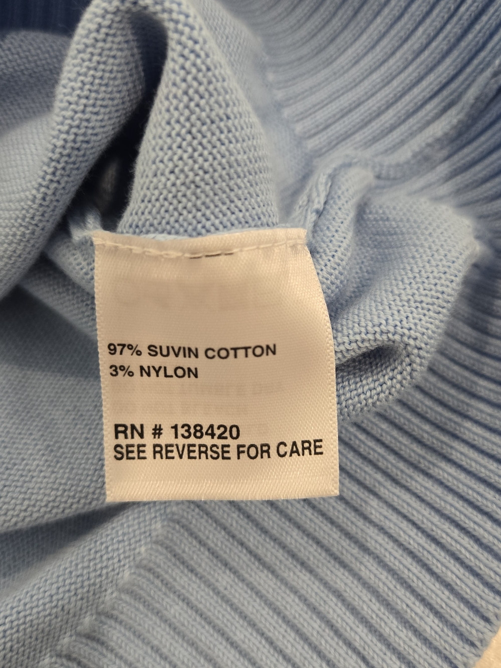 Carlisle Powder Blue Short Sleeve Knit Top with Shoulder Buttons - Picture 7 of 7